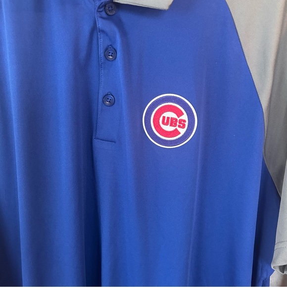 Antigua Men's Blue and Gray Cubs Polo Shirt size XL - Picture 2 of 6